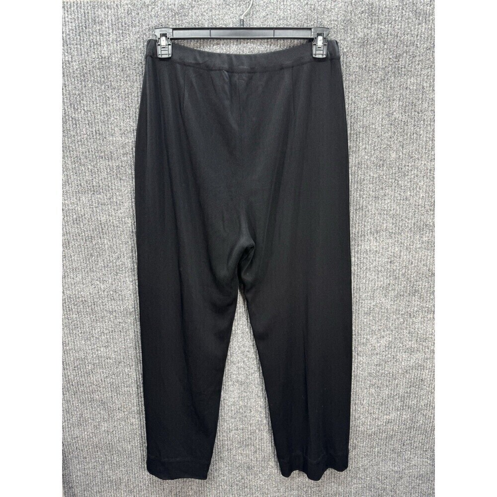 Exclusively Misook Pants Womens XL Black Knit Straight Leg Pull On High Rise - Picture 2 of 8